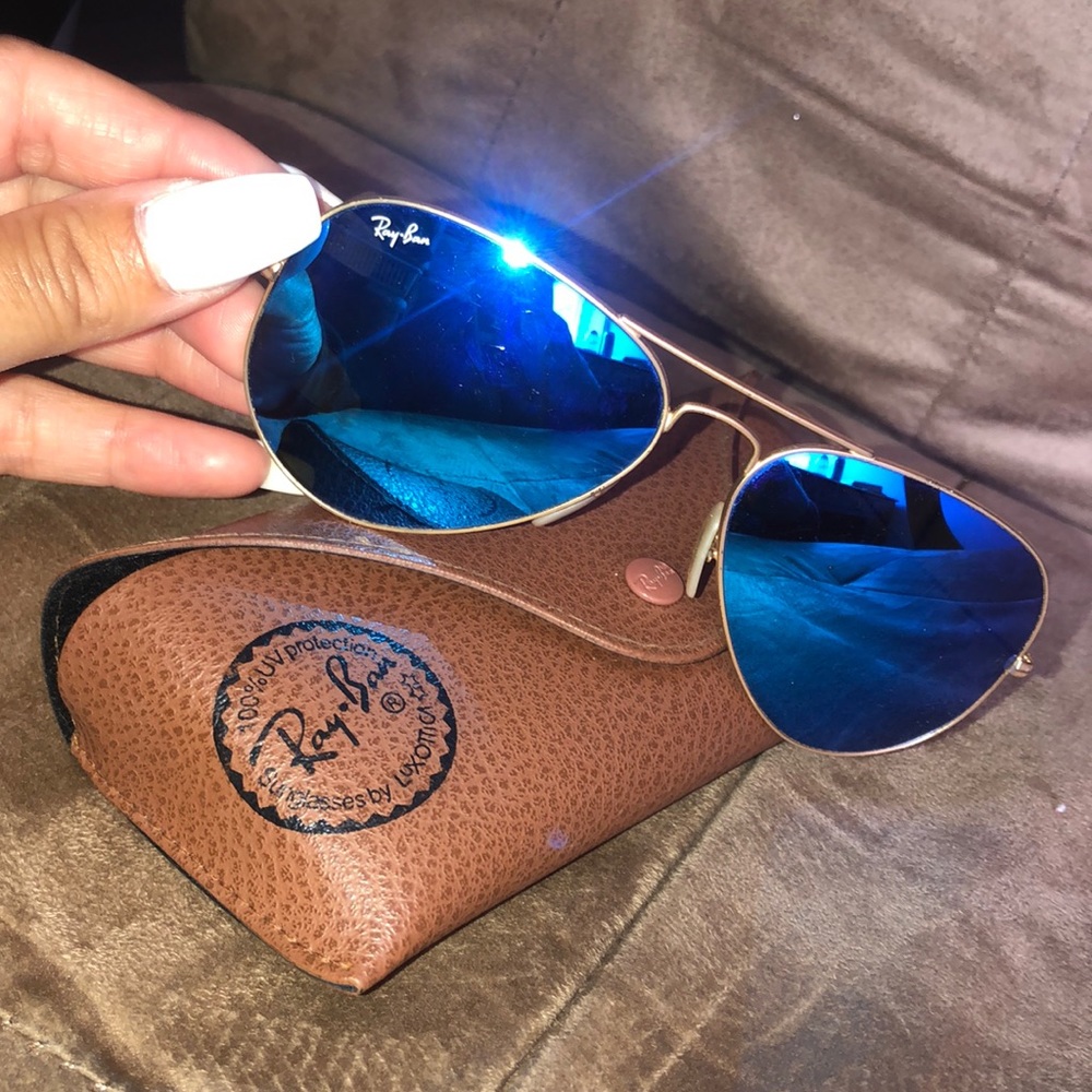 Classic Ray Ban Flash Aviator Sunglasses